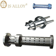 Recycled plastic screw barrel for plastic extruder